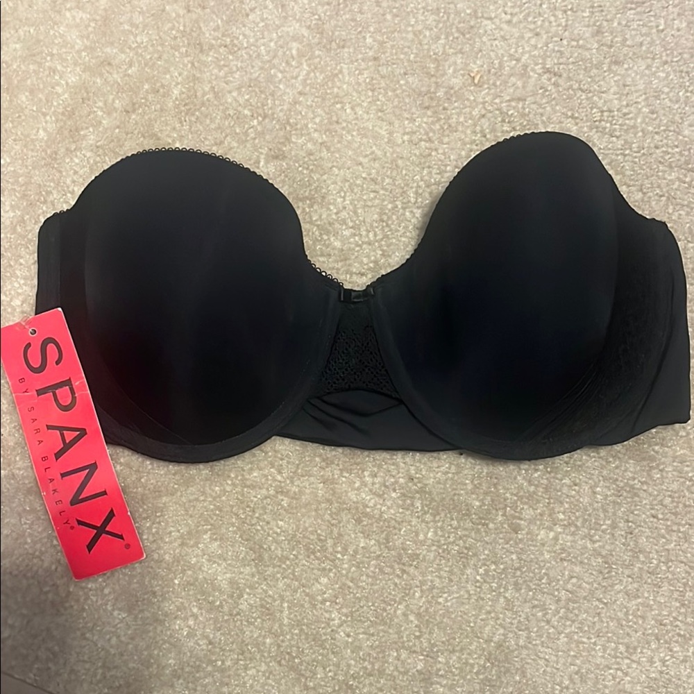 SPANX Black Strapless Bra Star power Show Girls 36B